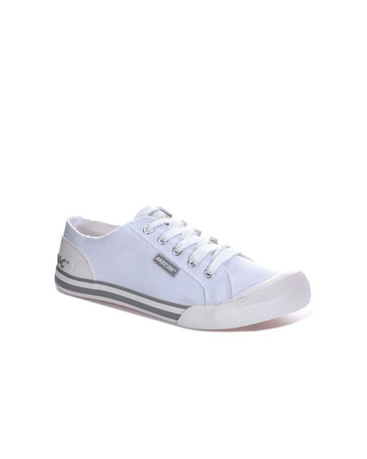 Rocket Dog White Jazzin 8A Canvas Pumps