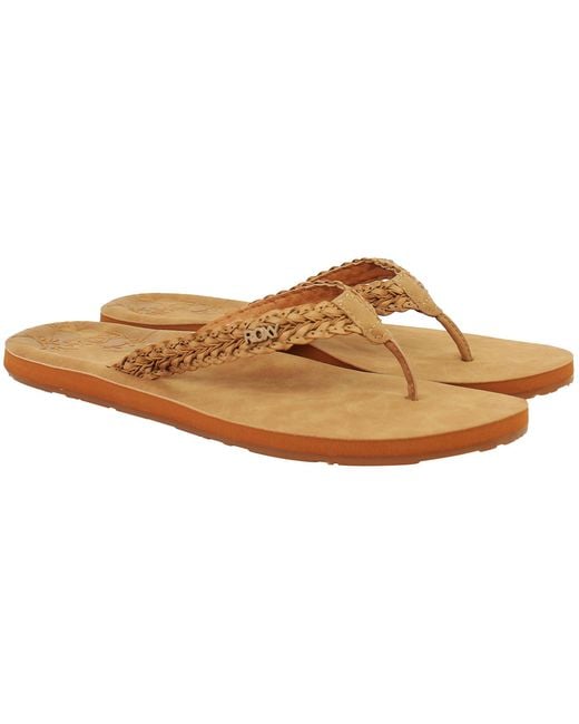 Roxy Brown Lili Ii Flip-Flops Leather
