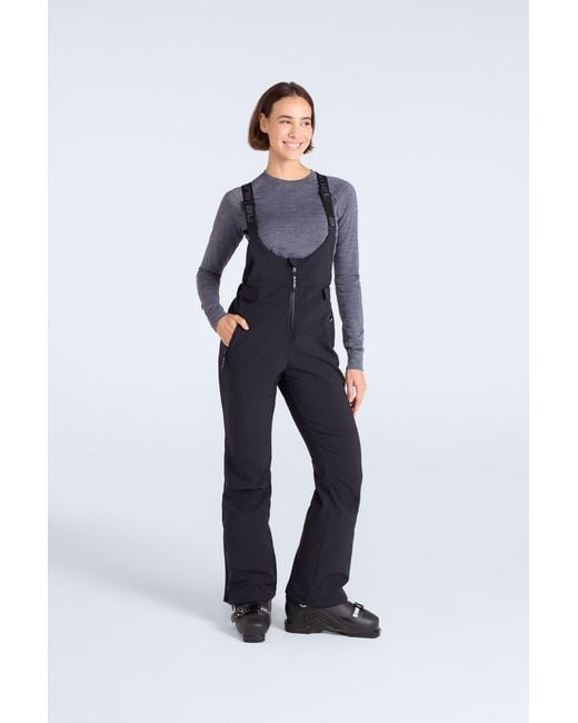 Mountain Warehouse Blue 'Powder' Waterproof Bib Front Ski Pants Fleece Lined Snowboard Trouser