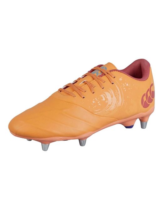 Canterbury Brown Phoenix Genesis Team 2025 Leather Soft Ground Rugby Boots for men