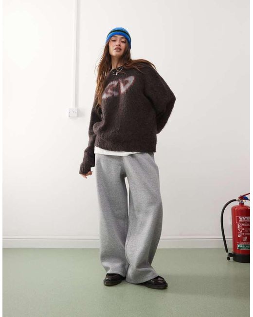 Reclaimed Vintage Gray Wide Leg Joggers