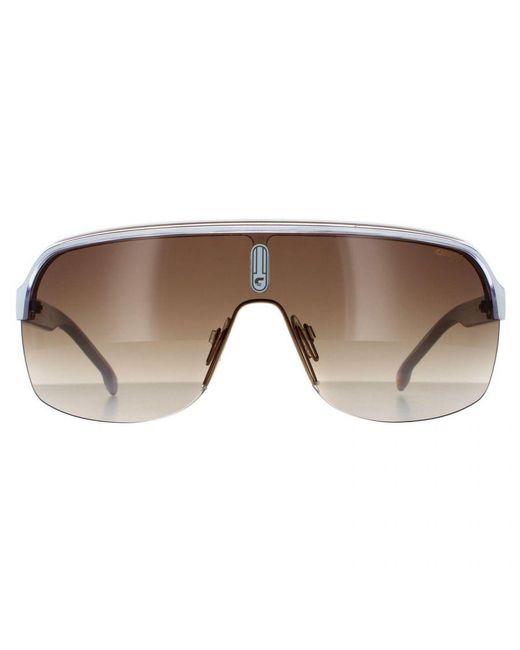 Carrera Brown Shield Crystal Gradient Sunglasses