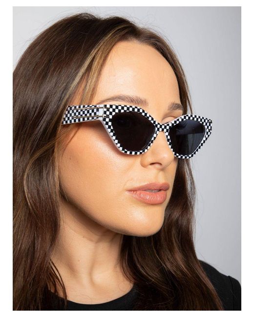 SVNX Blue Angular Sunglasses