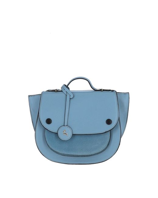 Ashwood Leather Blue 'Donata' Cambridge Style Saddlebag