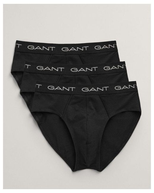 Gant Black Briefs 3-Pack for men