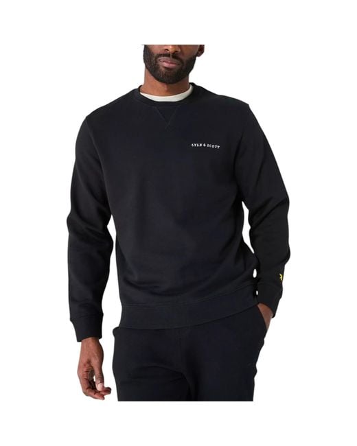 Lyle & Scott Blue Sweatshirt Loopback Jumper for men