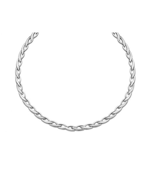 Orphelia White Ladies 925 Sterling Set: Chain + Bracelet