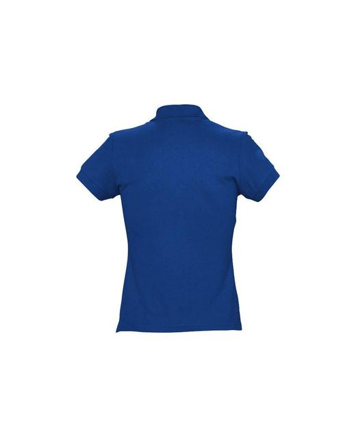 Sol's Blue Ladies Passion Pique Short Sleeve Polo Shirt (Royal) Cotton