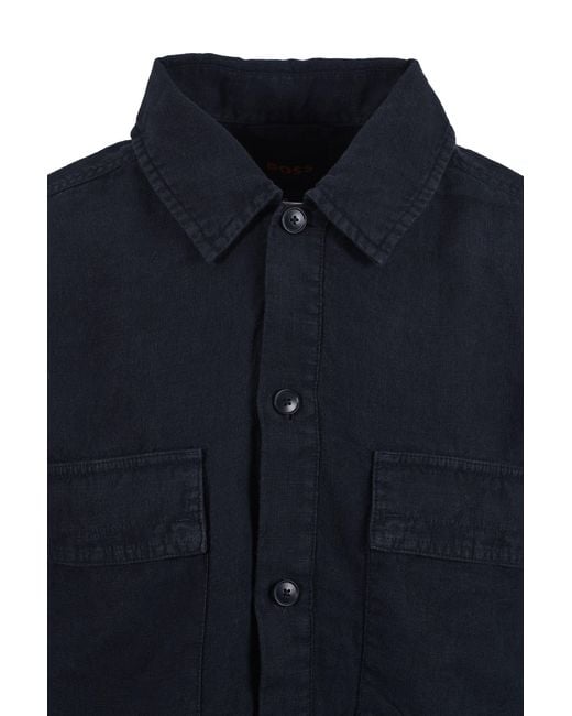 Boss Blue Locky Shirt Dark for men