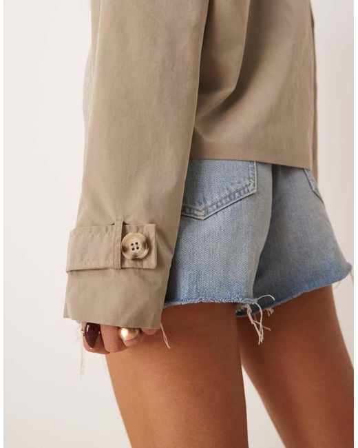 Jdy Natural Boxy Short Trench Coat