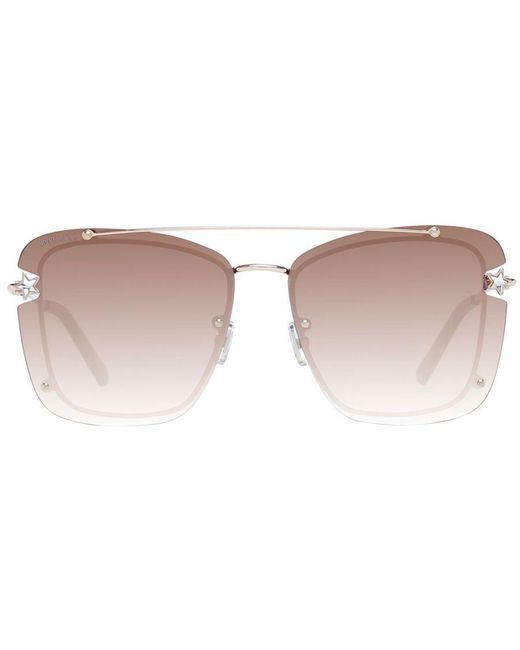 Jimmy Choo White Metal Mirrored Sunglasses