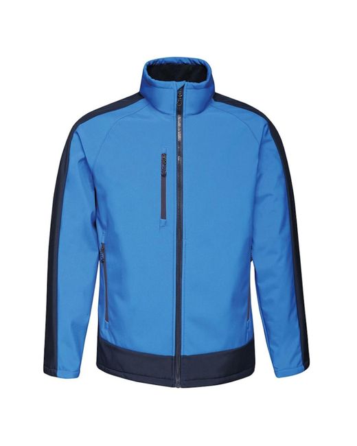 Regatta Blue Contrast Three Layer Printable Soft Shell Jacket (New Royal/ for men