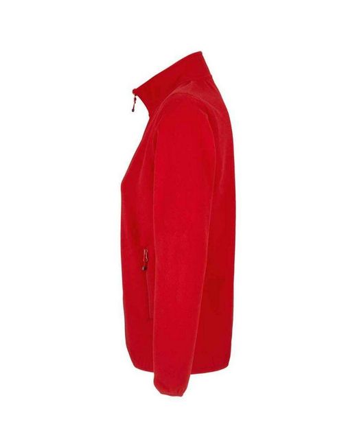 Sol's Red Ladies Factor Microfleece Recycled Fleece Jacket