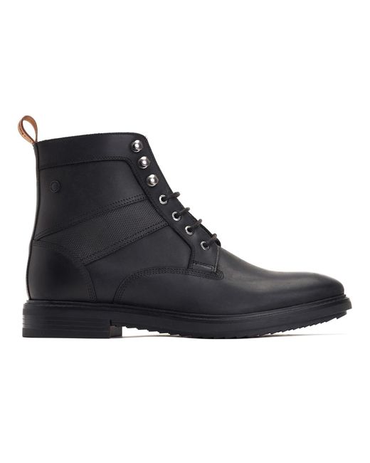 Base London Black Dickson Leather Boots for men