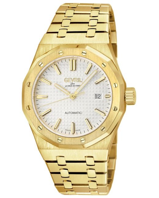 Gevril Metallic 49404B Gotham Swiss Made Automatic, Sellita Sw200-1 Watch for men