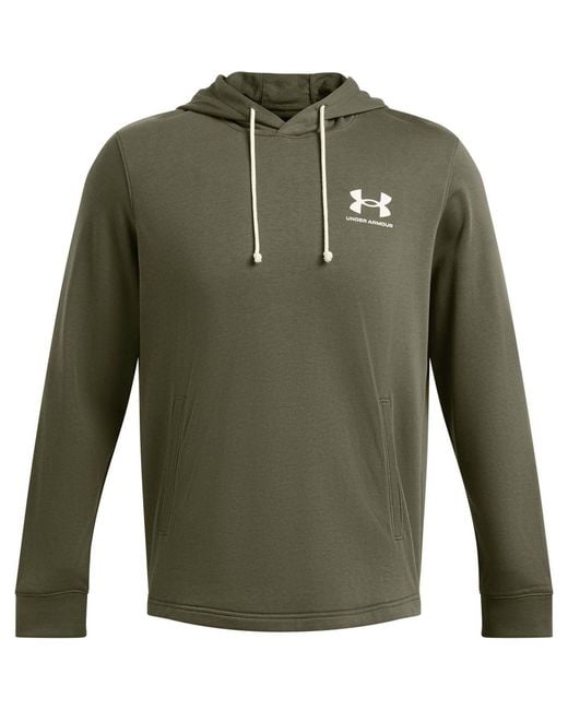 Under Armour Green Ua Rival Terry Lc Hd Hoody for men