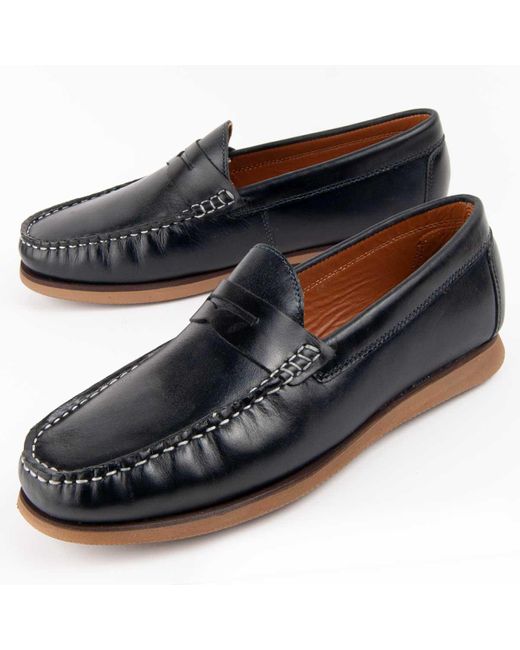 Purapiel Mokassin Mocca7 in Black für Herren