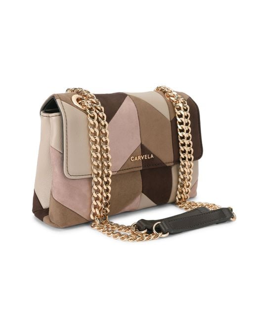 Carvela Kurt Geiger Gray Rosa Chain Shoulder Bag