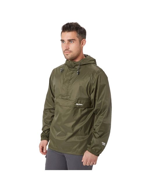 Peter Storm Green Waterproof, Lightweight & Packable Cagoule With Zipped Pocket for men