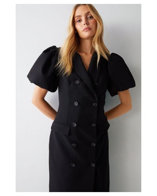 Warehouse Black Premium Wrap Over Maxi Dress
