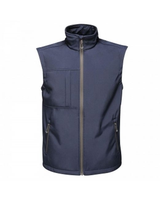 Regatta Blue Octagon 3 Layer Printable Softshell Bodywarmer for men