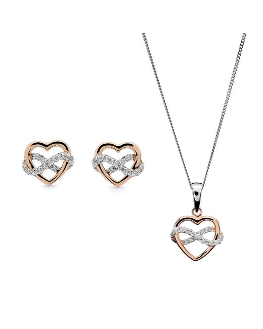 Orphelia Metallic 'Jasmina' 925 Sterling Set: Chain-Pendant + Earrings