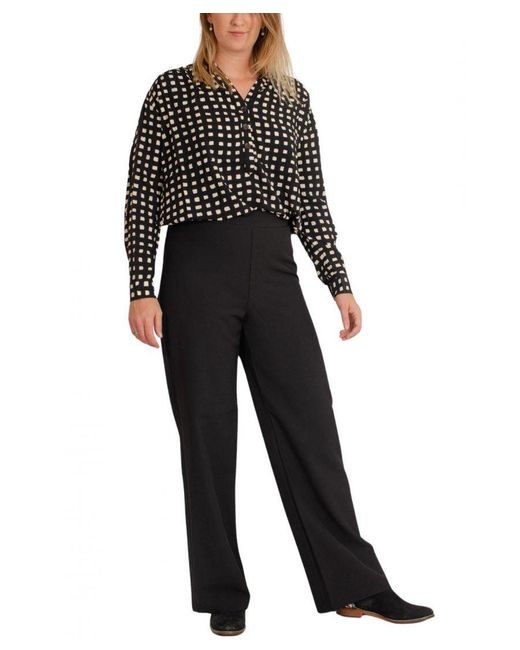 Bik Bok Black High Waist Wide Leg Smart Trousers