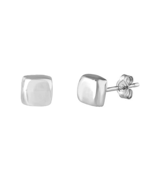 The Jewellery Stockroom Metallic 9Ct Medium Square Stud Earrings