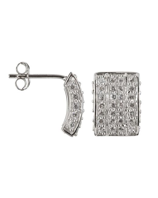 Orphelia Metallic 925 Sterling Stud Earrings