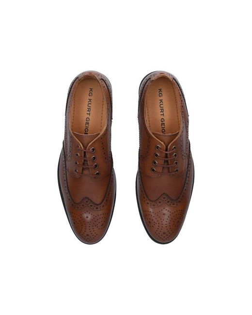 KG by Kurt Geiger Brown Leather Connor Brogues Leather for men