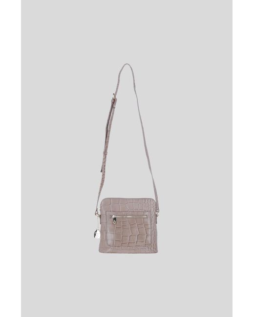 Ashwood Leather Gray Genuine Crossbody Bag With Adjustable Strap