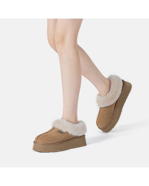 EverAu Australia Brown Ever Au Topknot Leather Slippers