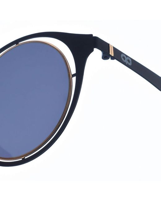 Kypers Blue Japo Round Shape Metal Sunglasses