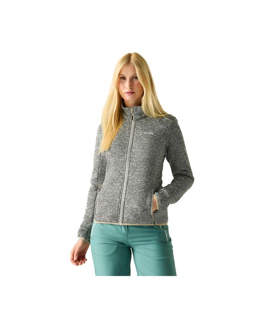 Regatta Green Ladies Newhill Full Zip Fleece Jacket (Cloud)