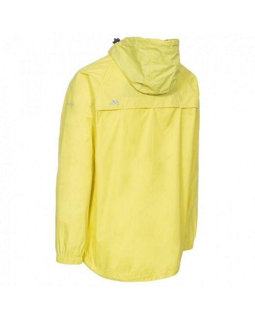 Trespass Yellow Adults Qikpac Packaway Waterproof Jacket for men