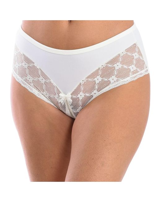 Selene White Lace Culotte Panties For Brigitte Model. Elegance, Comfort And Perfect Fit