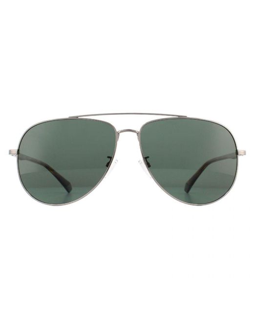 Polaroid Green Aviator Ruthenium Havana Polarized Sunglasses for men
