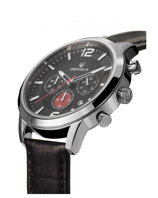 Orphelia Black Tempo Watch Or81802 Leather for men