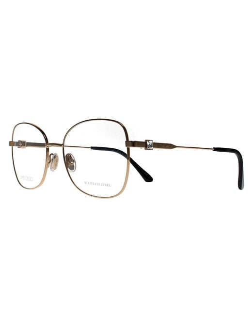 Jimmy Choo Brown Oval Jc347 Metal