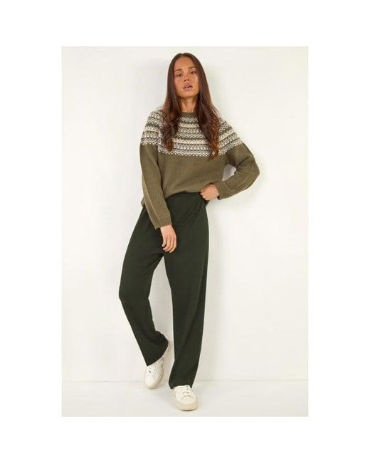 Roman Green Petite Straight Leg Ponte Stretch Trouser