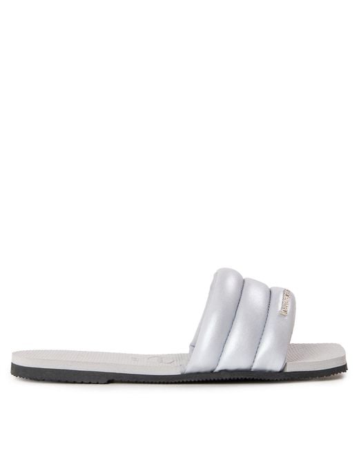 Havaianas White Hav. You Milan Metallic Ice 35 Flip Flops