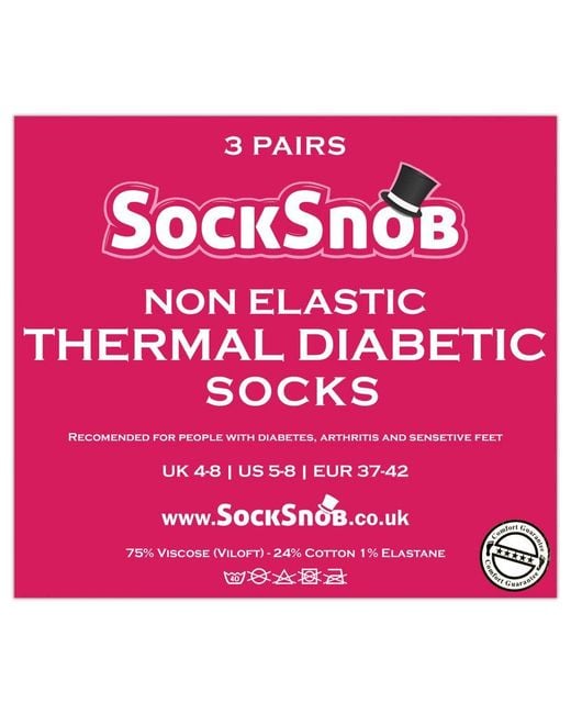 Sock Snob Gray 3 Pack Ladies Non Elastic Thermal Diabetic Socks For Poor Circulation