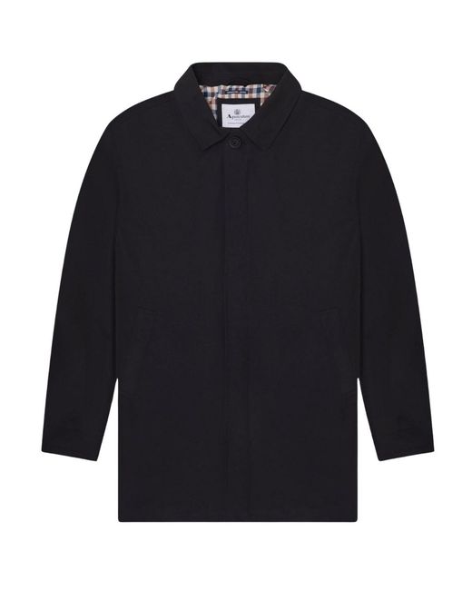 Aquascutum Blue Active Shell Mid Trench Jacket for men