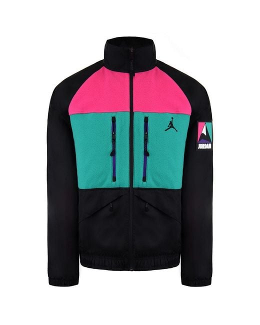 Nike Black Jordan Long Sleeve Zip Up Winter Utility Jacket Ct3380 010 Nylon for men