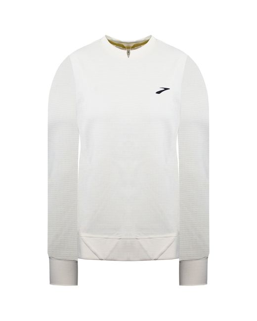 Brooks White Run Within Light Sweater