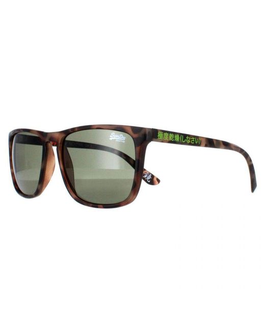 Superdry Brown Rectangle Satin Spotted Havana Shockwave for men