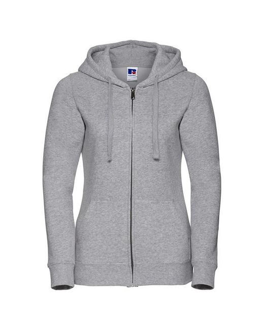 Russell Gray Ladies Authentic Full Zip Hoodie (Light Oxford)