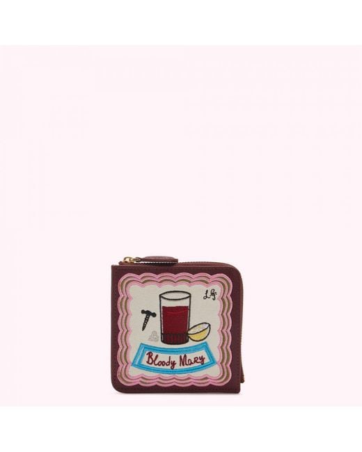 Lulu Guinness Pink Rosewood Bloody Mary Coin Purse