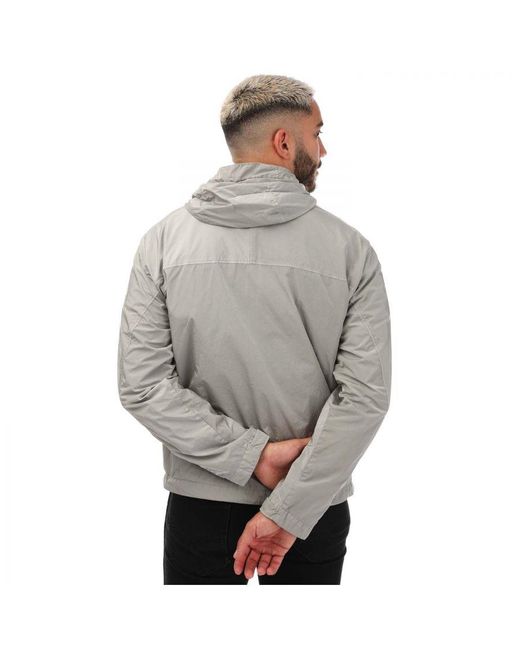 C P Company Gray Chrome-R Hooded Jacket for men