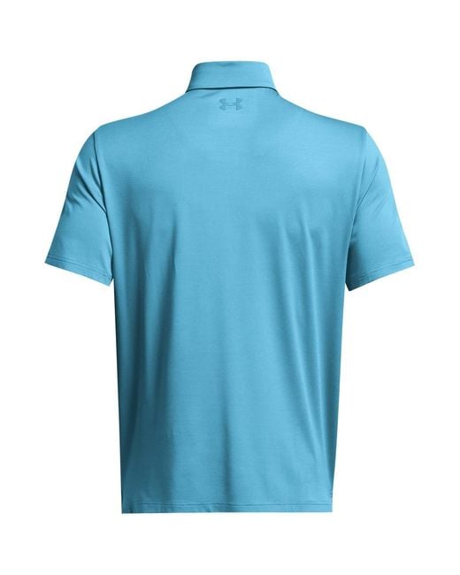 Under Armour Blue Stripe Short Sleeve Performance Polo Shirt for men